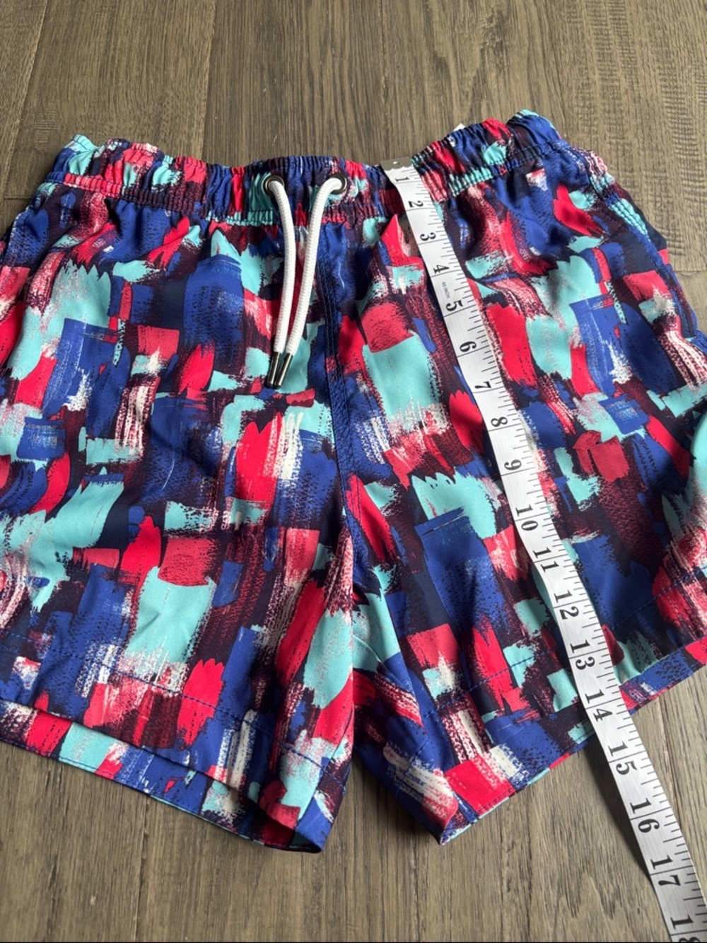 Abercrombie & Fitch | Beach Board Shorts Swim Trunks in Blue, Red, Teal XS - Picture 6 of 11